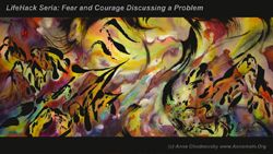 Fear and Courage Discussing a Problem, 40 x 90 c?, ABP